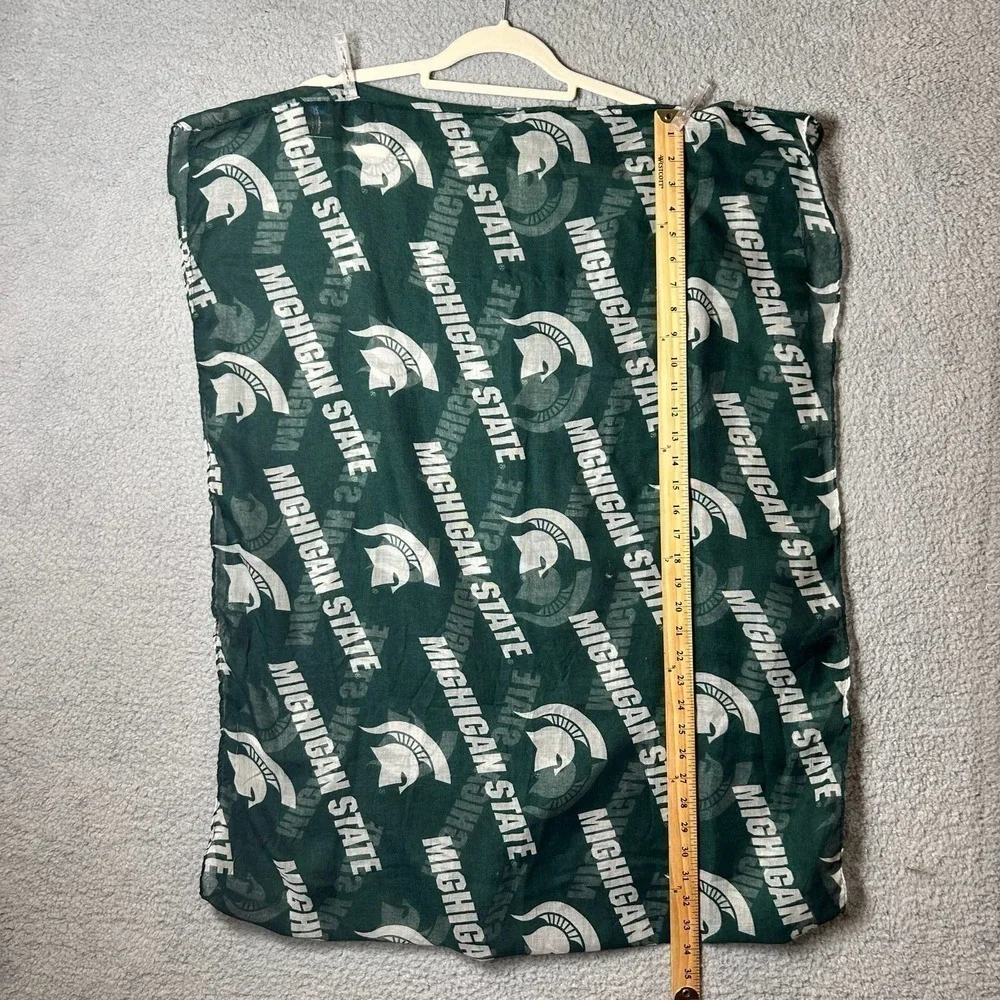 Michigan State Spartans Infinity Scarf‎ Womens OS Green White Logo 34